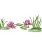 Waterlilies Wall Stencil | 2619 by Designer Stencils | Floral Stencils |